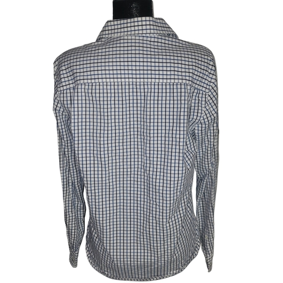 Roots Canada White And Blue Checkered Shirt M - Picture 4 of 6